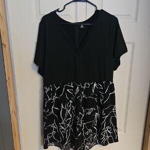 SHEIN Black Curve 2XL Shorts Romper